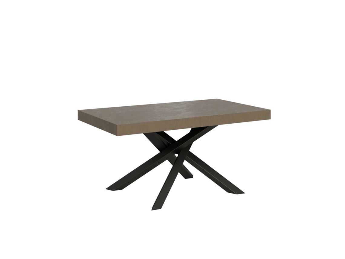 Mesa extensible Volantis gris paloma 160/420x90 cm con patas antracita Itamoby