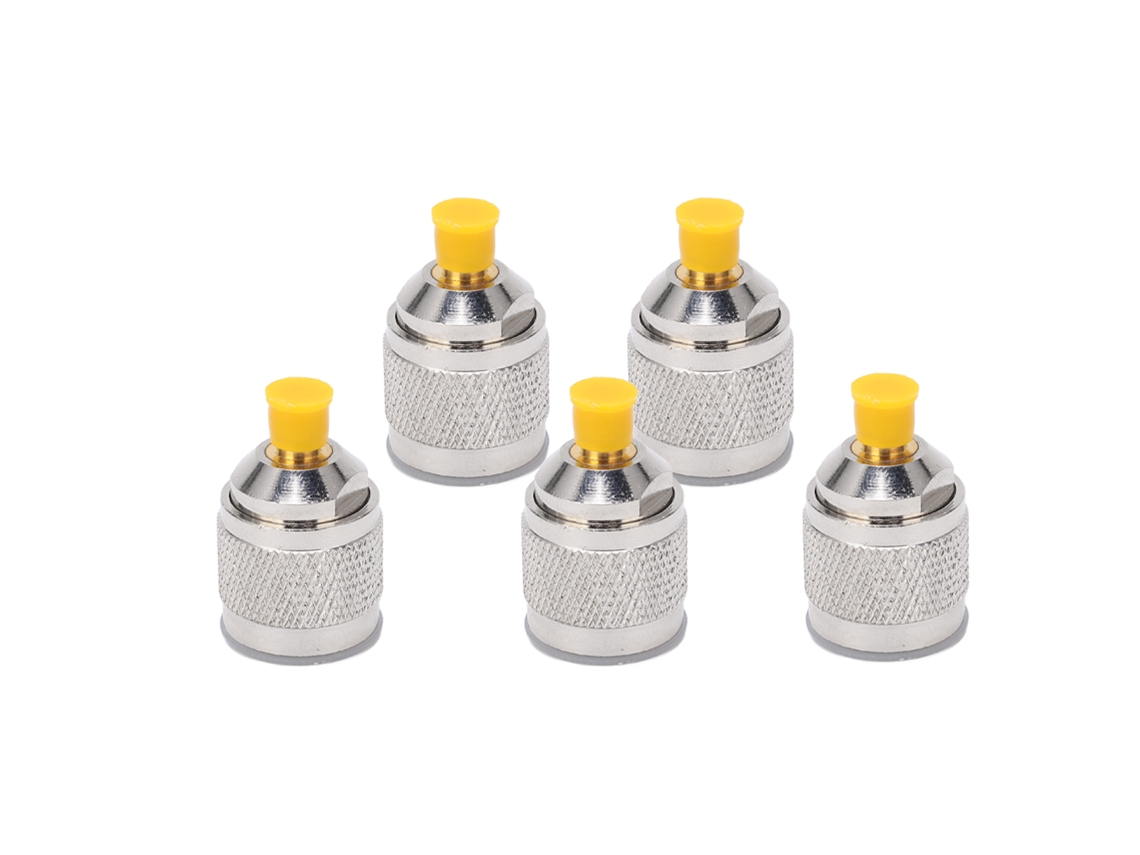 Kit de 5 adaptadores de cable coaxial con conector RF N macho a SMA.