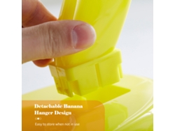 Soporte Para Plátanos Amarillo Con Forma De Árbol Para Encimera De Cocina Con Gancho Decorativo Y Almacenamiento De Fruta.