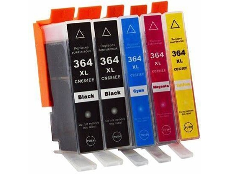 Pack 5 Cartuchos para Hp 364xl (CMYK)