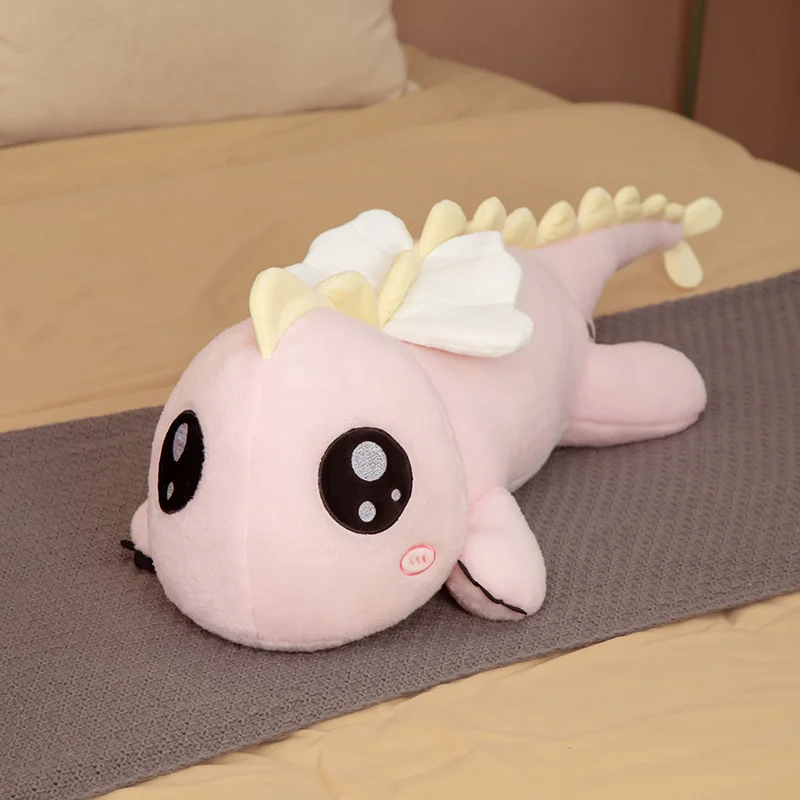 Dinosaurio de peluche grande y adorable MDUG (rosa, 90 cm)