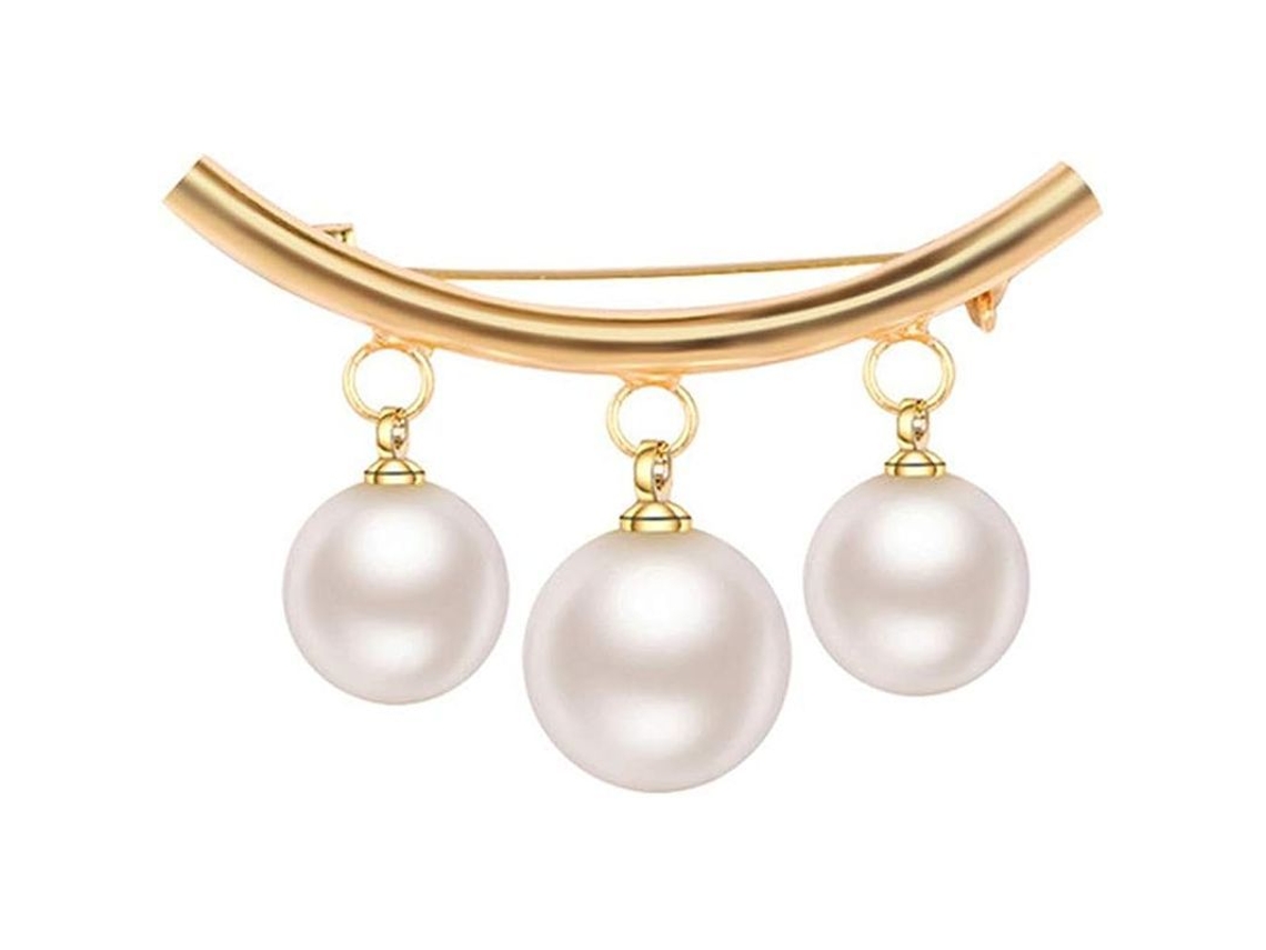 Broches Decorativos Sencillos De Perlas Para Mujer, Ideales Para El Cuello De Suéteres Y Como Accesorio De Ropa.