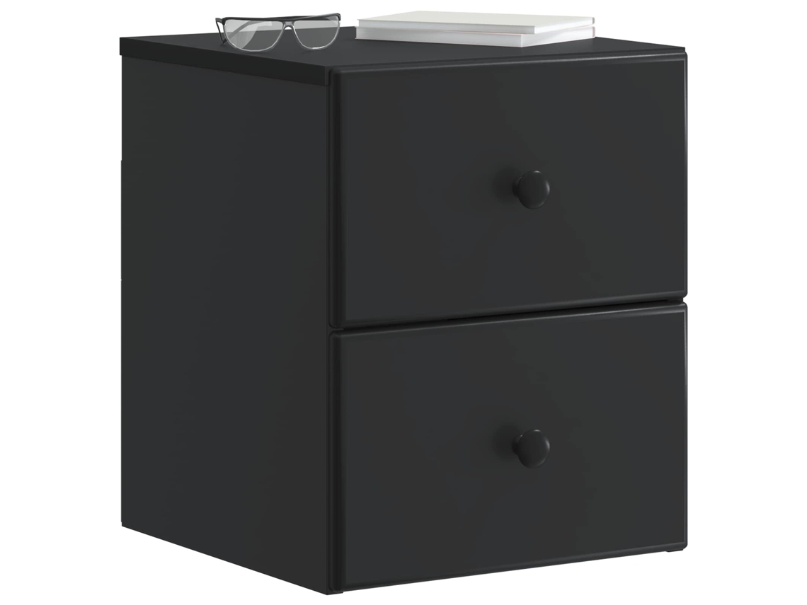 Maison Exclusive - Mesita De Noche De Pared 2 Pcs Negro 34,5 X 33 X 40 Cm