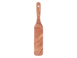 Espátula de teca de 10 x 1,5 pulgadas para filetes, pizza, ensaladas y frituras.