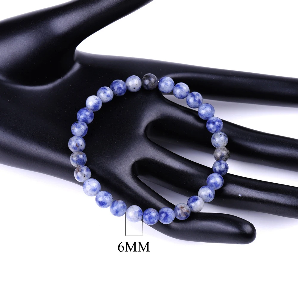 Pulsera De Chakras Con Piedras Preciosas Naturales (6 Mm X 23 Cm) - Cuentas De Energía De Cristal Curativo