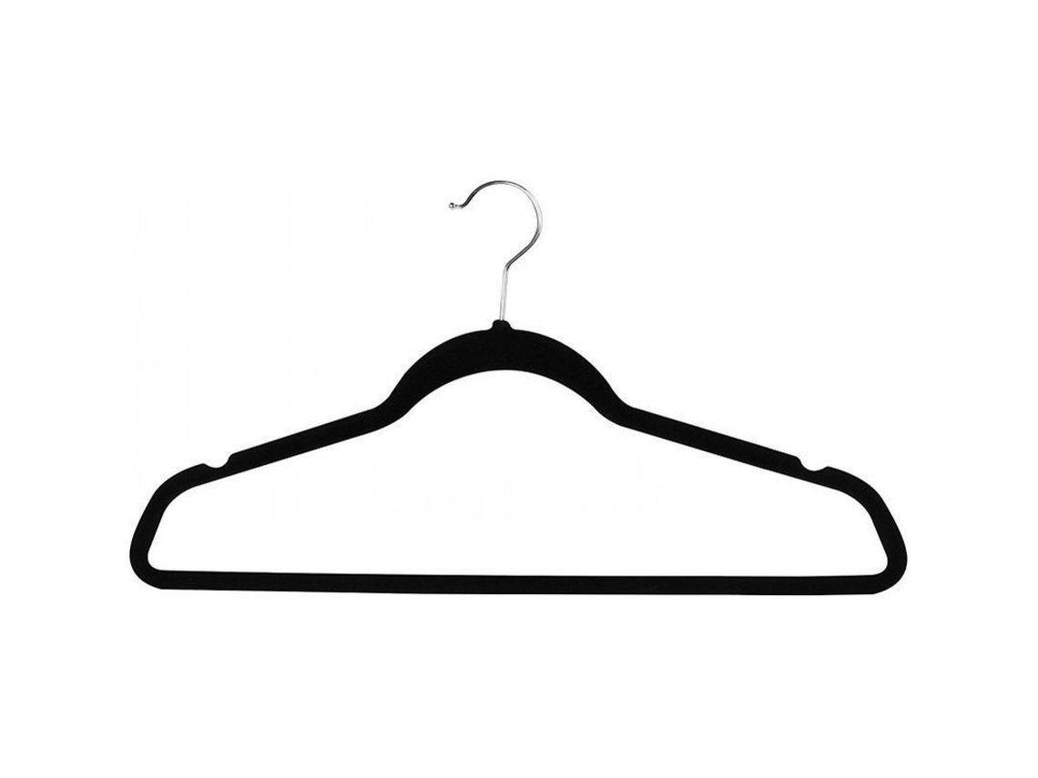 2026-10 Perchas De Terciopelo Antideslizantes Sin Marcas Para El Hogar Adulto (negro)