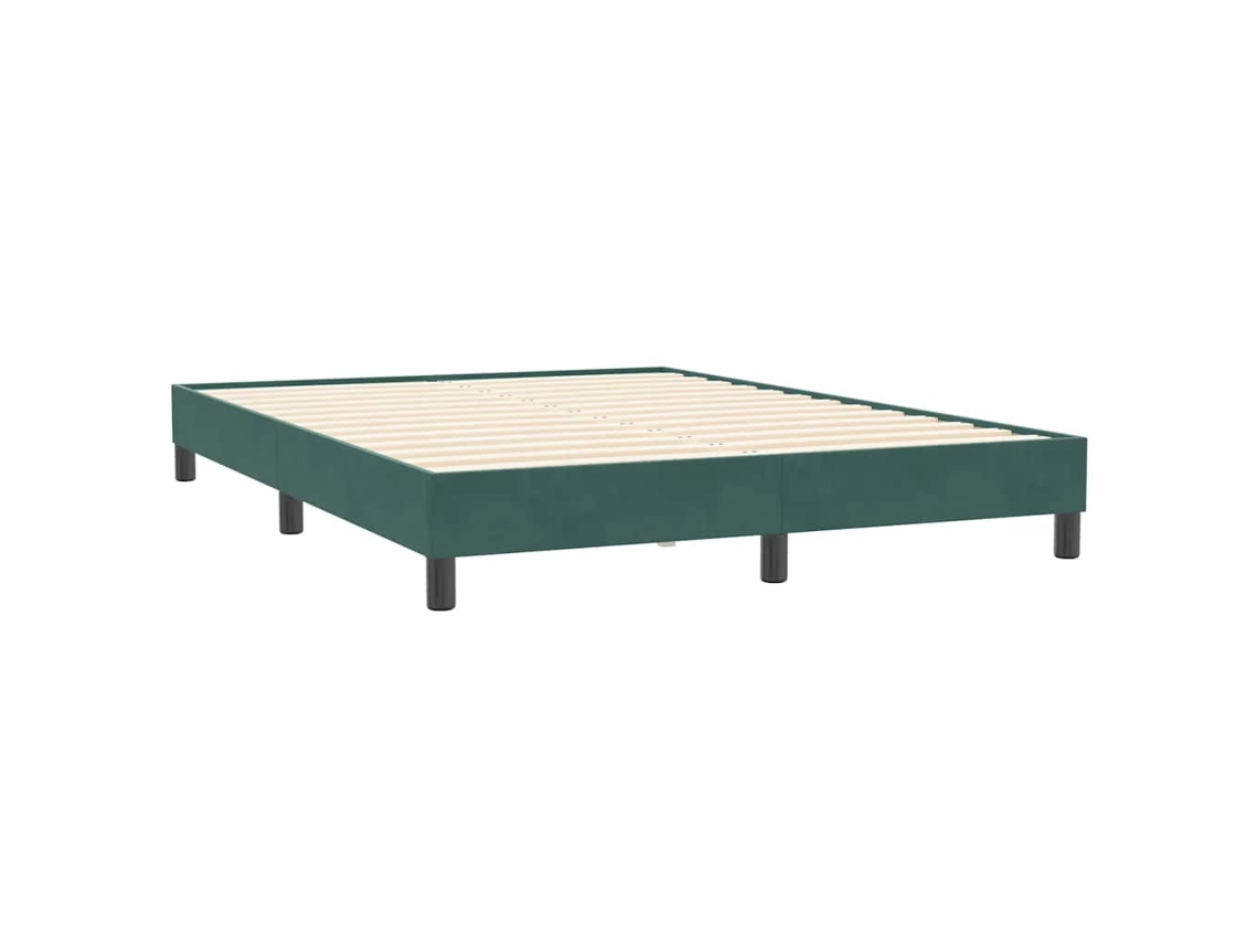 Maison Exclusive - Estructura Cama Sin Colchón Terciopelo Verde Oscuro 160x210 Cm