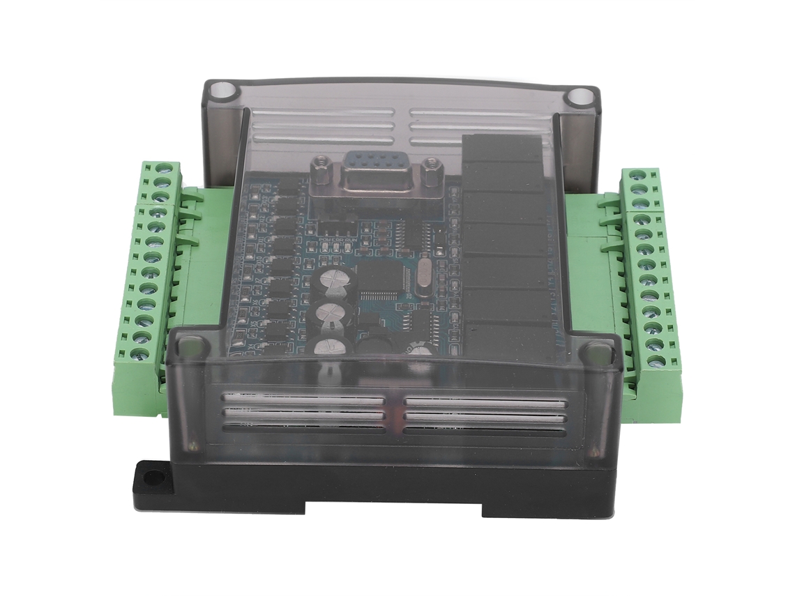 Placa de control industrial FX1N 20MR PLC con controlador programable de carcasa marrón