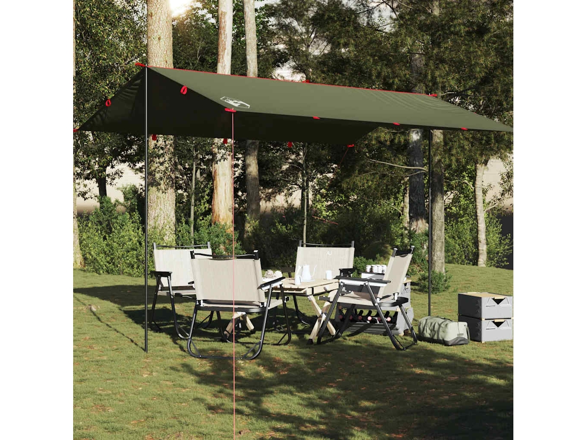 Lona De Camping Impermeable Verde Oliva 406x306 Cm