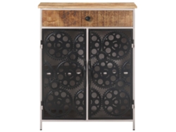 Aparador | Mueble De Comedor | Buffet De Madera De Mango Rugosa Y Hierro 60x35x75 Cm Wsd622284