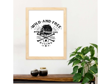 Póster NACNIC de Salvaje y Libre. Decorativa de Diseño.