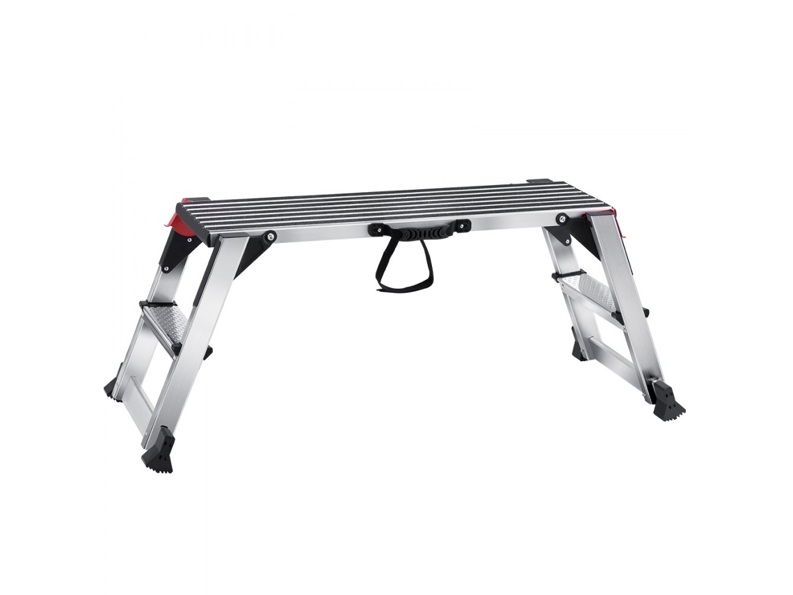 Plataforma de trabajo plegable de aluminio de 200 kg con patas antideslizantes Tekmaquinas