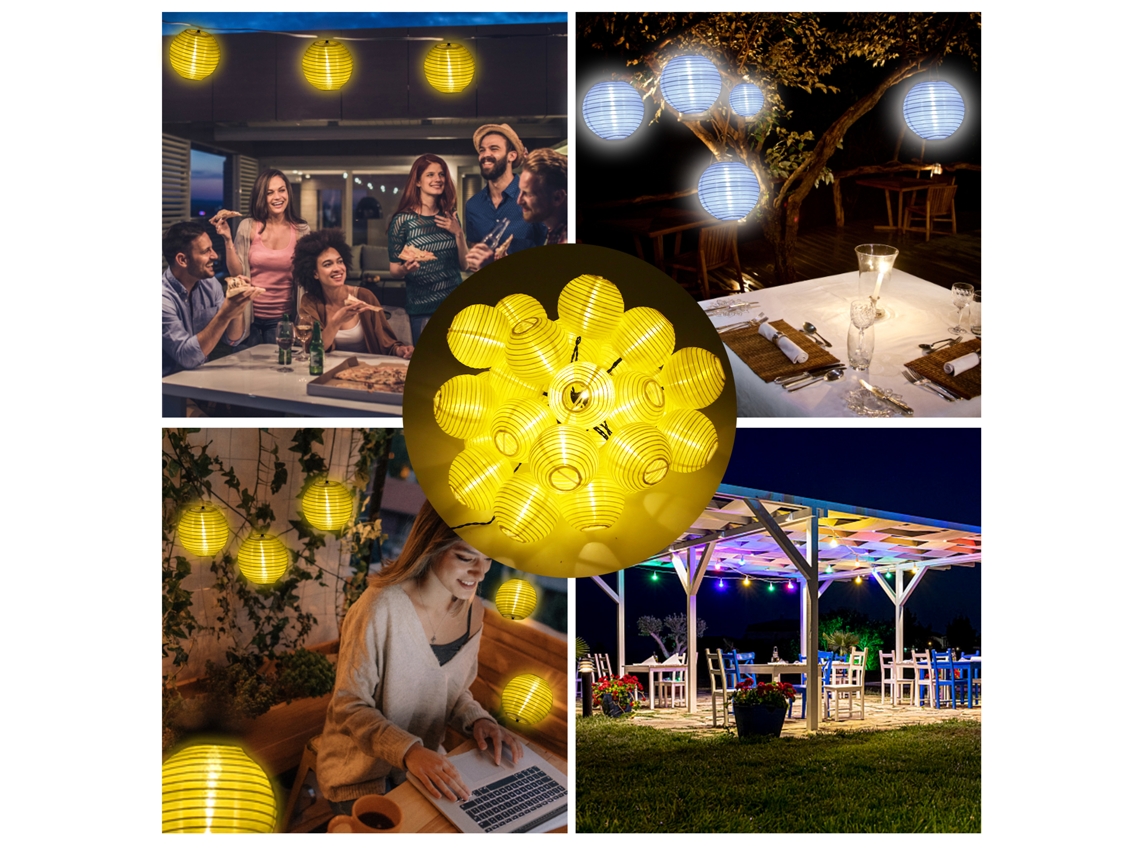 2026-luz De Fairy String Solar 8m 40 Leds Con 2 Modos Ip44 Resistente Al Agua Para Jardín Patio Fiesta Navidad