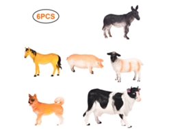 Set De 6 Figuras Realistas De Animales De Granja, Juguetes Educativos De Plástico Para Niños De 3 Años En Adelante.