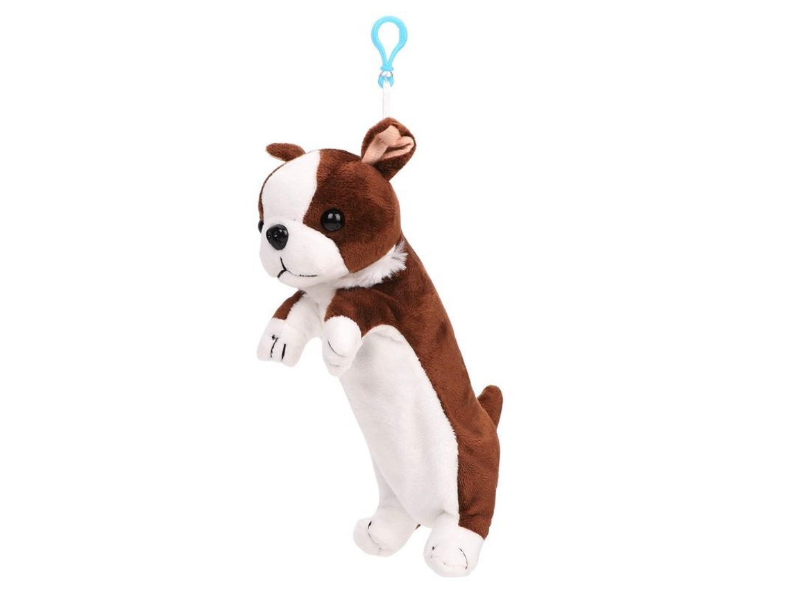 2026rebe-estuche De Lápices De Peluche Con Mango, Gran Capacidad, Border Collie Blanco Y Marrón