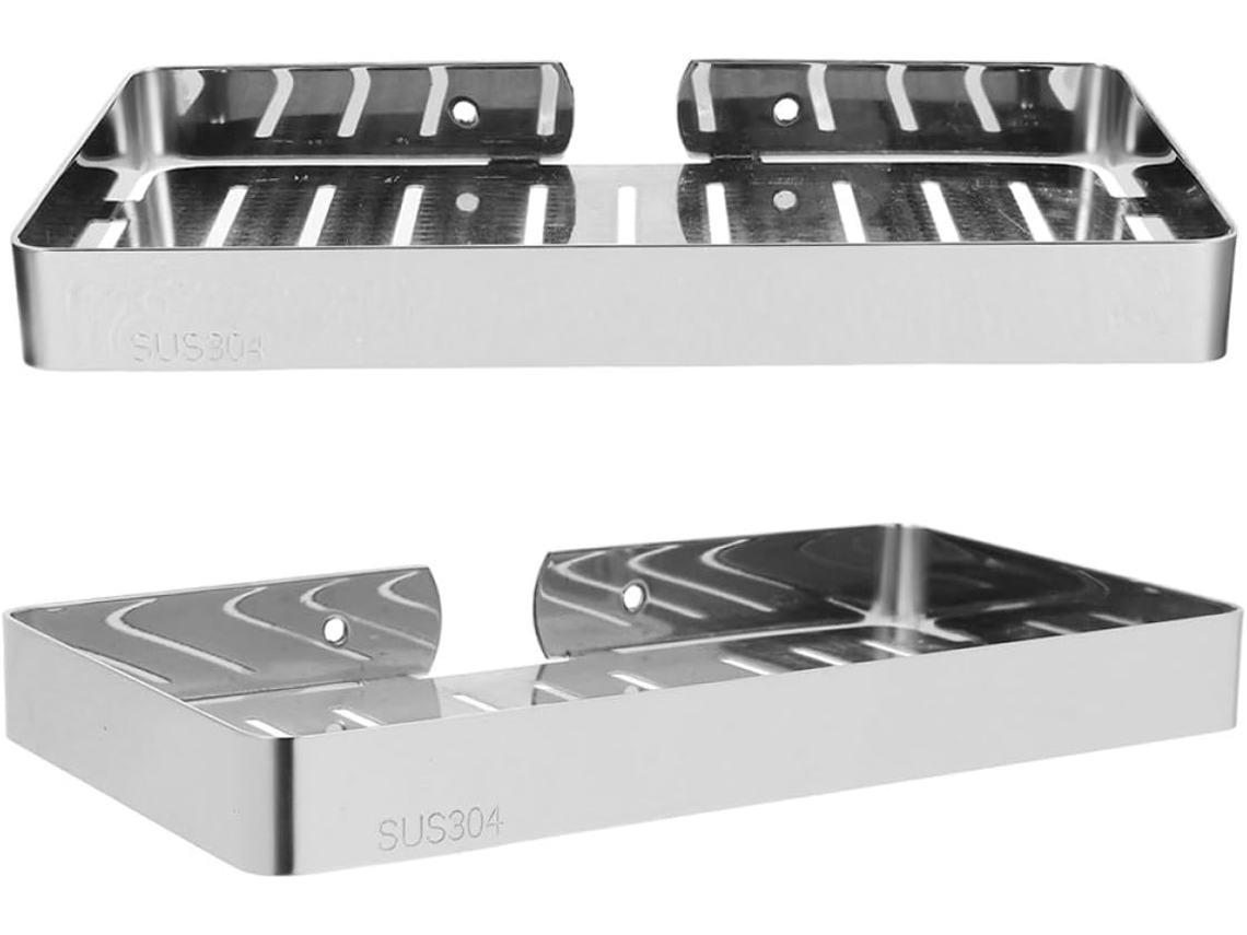 Jabonera De Pared De Acero Inoxidable 304, Juego 2, Drenaje Automático, No Requiere Perforación,