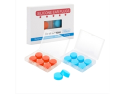 Tapones para los oídos moldeables con cancelación de ruido azul y naranja Inf