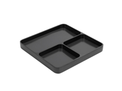 Bandeja Para Tornillos De Reparación Rc, 3 Compartimentos, Aluminio, Almacenamiento Separado, Aspecto Elegante Para Coches, Aviones Y Barcos Rc, Color Negro.