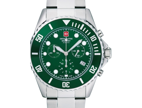 Reloj para Hombre Plata Acero Inoxidable Serie 7053 Chrono Sam7053.9134 SWISS ALPINE MILITARY