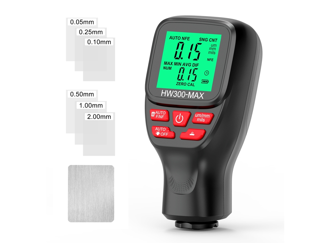 Medidor Digital Lcd De Alta Precisión Para El Espesor De Recubrimientos Automotrices Con 3 Modos De Sonda (0-2000 Μm).