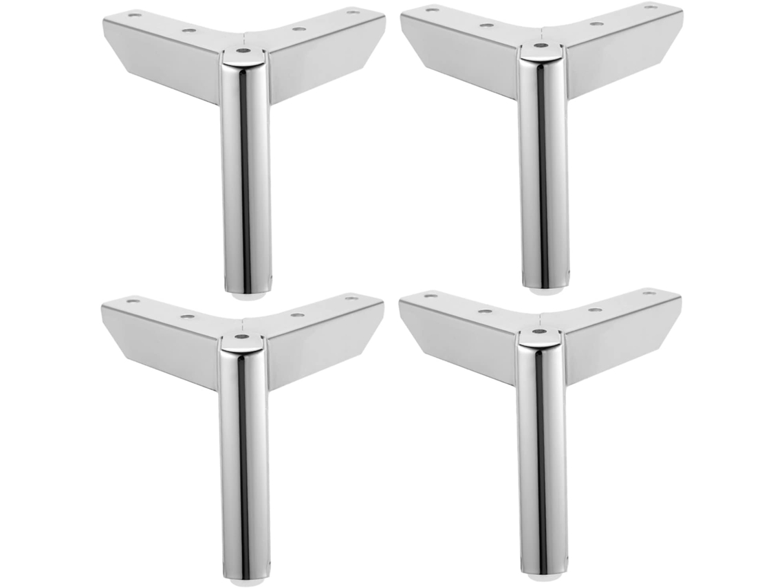 Patas 12 Muebles Metal Cm Plata Forma Triángulo