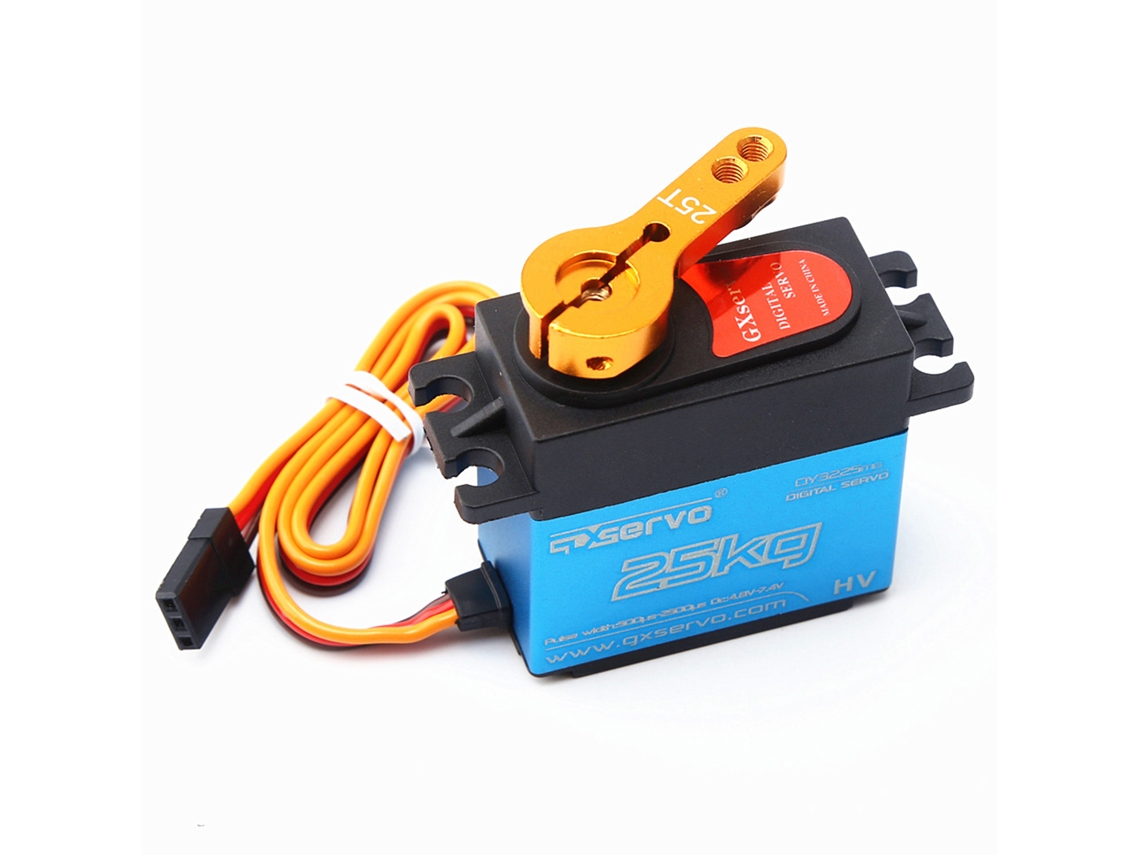 Servo Digital De 25 Kg Con Engranajes De Acero Inoxidable, Alto Torque, Resistente Al Agua Ip66 Para Coches, Barcos, Robots Y Helicópteros Rc 1/10 Y 1/12.