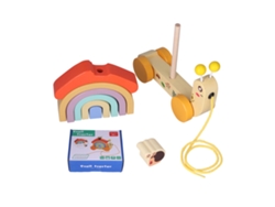Brinquedo De Caracol De Madeira Para Bebê 3 Anos +, Brinquedo De Tração Walk‑a‑long