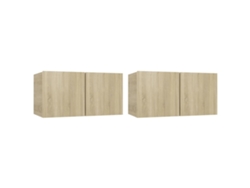 Conjunto de TV de pared 2 piezas Roble Sonoma MAISON EXCLUSIVE (60x30x30 cm)