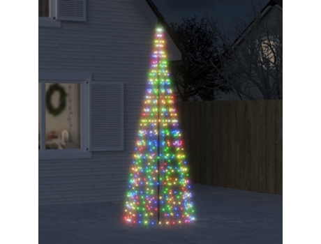 VIDAXL Árbol de Navidad en asta de bandera 550LED colores 300 cm