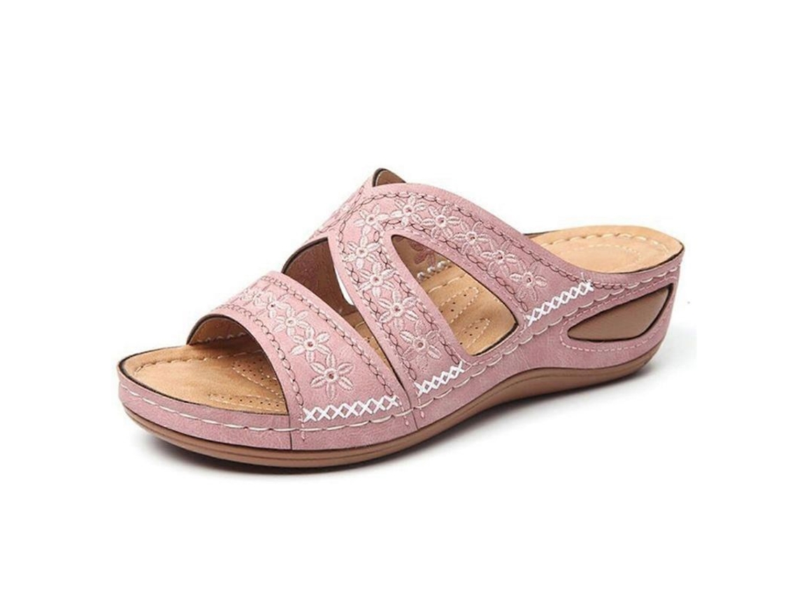 Sandalias Ortopédicas Con Soporte Para El Arco Del Pie, Plantilla De Cuero Suave Y Plataforma Gruesa (modelo 2021) Para Mujer.
