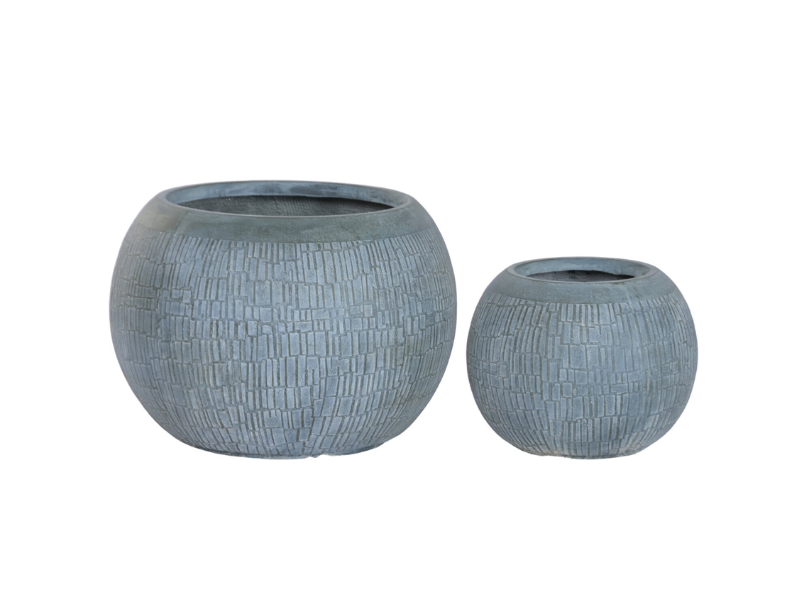 Set 2 Macetero Magnesia Fibra Vidrio 55x55x38cm