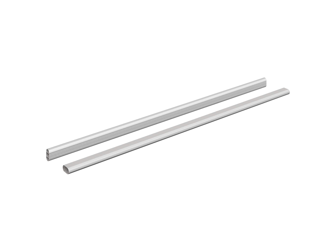 Viga para armario, 2 unidades, color plata, 764 x 15 x 29 mm, aleación de aluminio VIDAXL