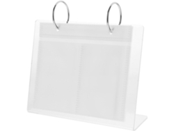 Álbum de fotos acrílico con soporte para bodas, fácil de ver y guardar, capacidad 68 x 7 x 6 cm, elegante álbum de fotos de mesa GOKOCO