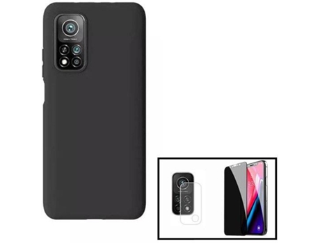 Kit Funda y 2 Protectores de Cristal Templado Xiaomi Mi 10T Pro 5G Anti-Spy Negro