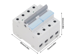 2026dz-Interruptor de transferencia manual doble 230 VCA 2 polos 125 A Montaje en riel DIN Enclavamiento unilateral para generador de respaldo