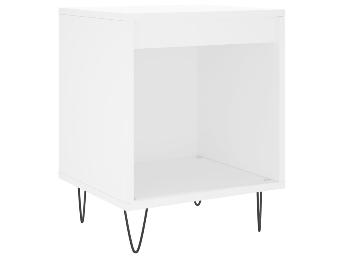 Maison Exclusive - Mesita De Noche Madera Contrachapada Blanco 40x35x50 Cm