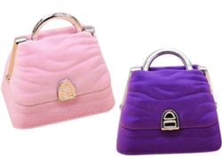 Joyero Mujer 2 Piezas Forma Aterciopelada Elegante Bolso Proteger Organizar Pulseras Joyas Valentín Día San