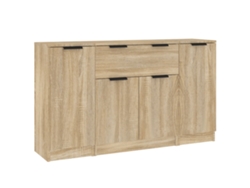 Maison Exclusive - Aparadores 3 Piezas Madera Contrachapada Color Roble Sonoma