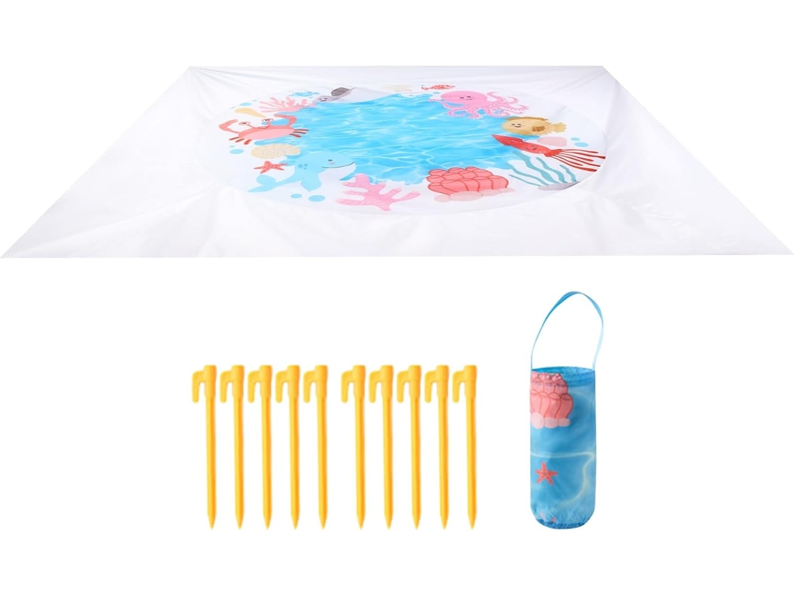 Piscina de playa plegable, piscina de playa con bolsa de almacenamiento, colchoneta de viaje portátil Vayotoy