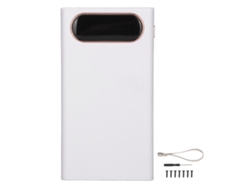 Kit De Power Bank Diy Cargador Portátil 18650 Con Led Lcd Y 12 Baterías De Capacidad