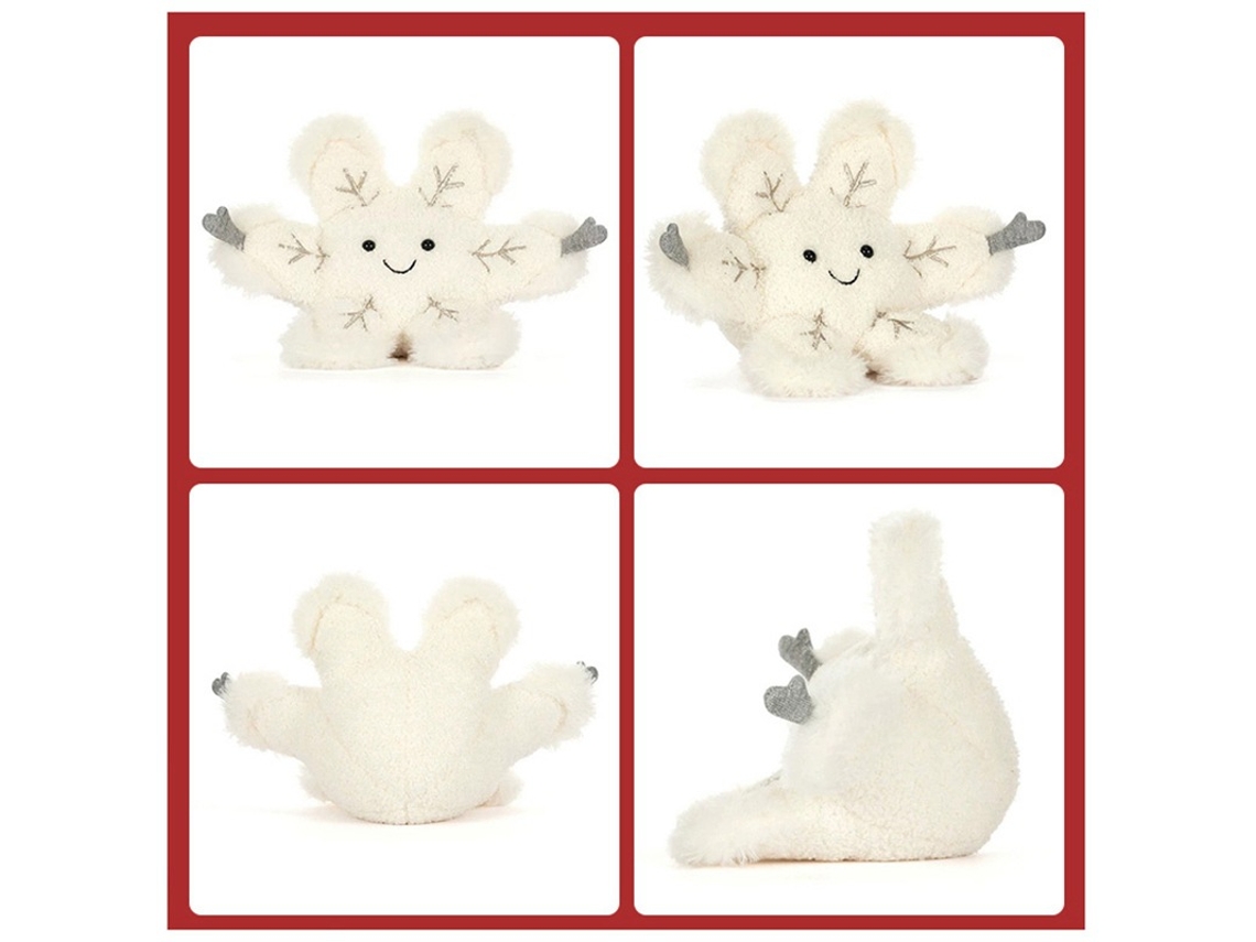 Peluche De Copo De Nieve Navideño 20 Cm, Cojín Para Sofá