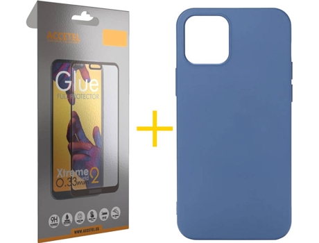 Kit Funda + Protector de Pantalla Apple iPhone 11 SKYHE Full Liso (Azul)