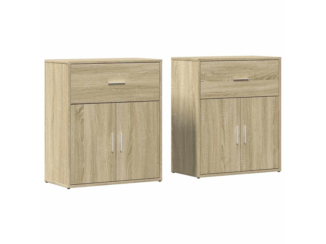 Aparador Conjunto de 2 Piezas Derivado Madera Roble Sonoma MAISON EXCLUSIVE (60x31x70 cm)