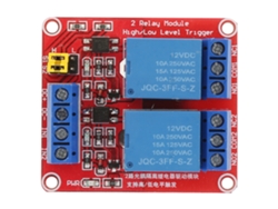Módulo De Relé De 2 Canales Con Aislamiento, Optoacoplador, Activación Por Nivel Alto/bajo, 12 V