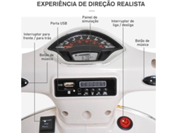 Moto Eléctrica HOMCOM Vespa Blanco