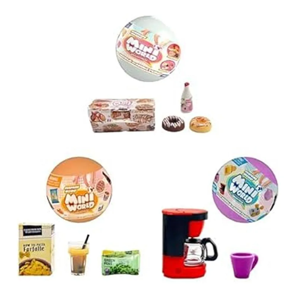 Bizak Mini World Cápsulas Sorpresa, 3 Bolas Con Mini Coleccionables P25