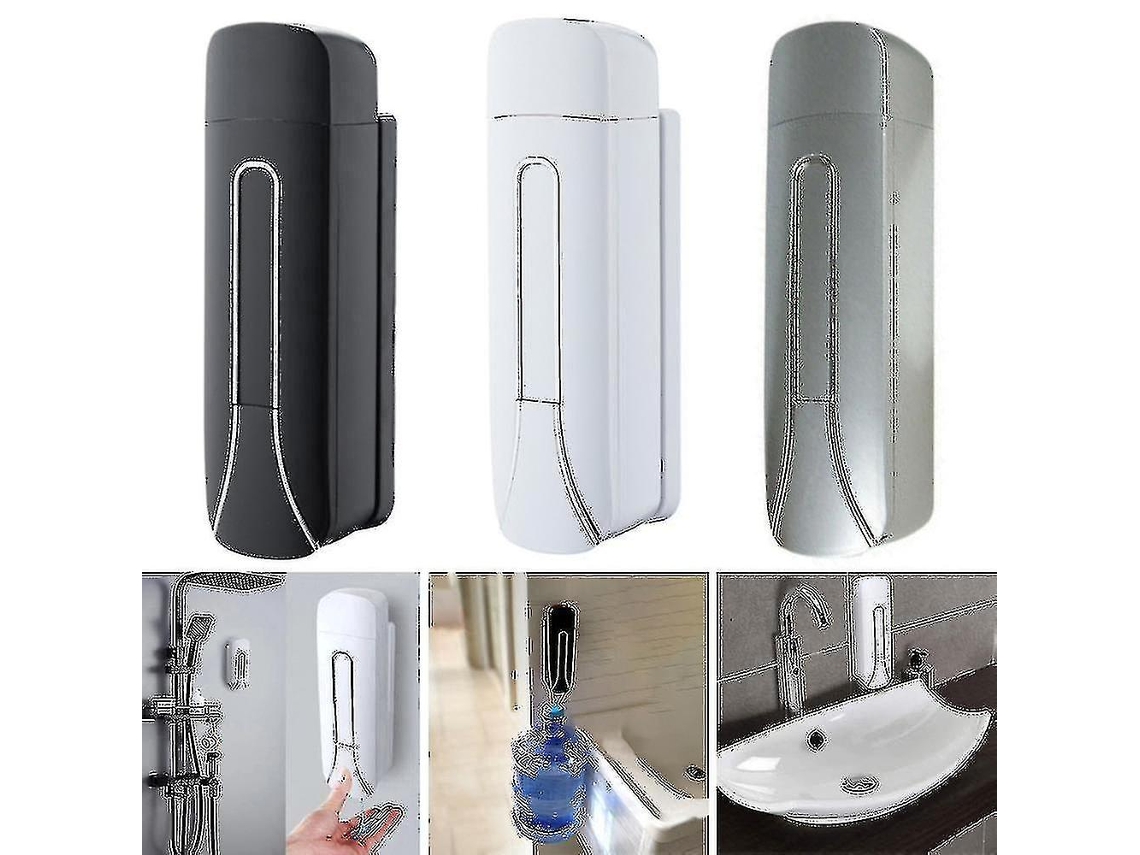Dispensador de jabón líquido, champú y gel de ducha para baño Rosewell de pared