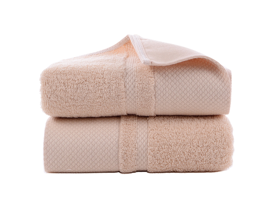 Conjunto de Toalla NEVEANCE Suaves Absorbentes Hotel Baño Algodón Naranja - 2pcs (34x74cm)