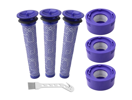 Kit de repuesto de filtro de vacío para aspiradora Dyson V6, V8, V7, 3 filtros de columna Hepa, 3 prefiltros, paquete de 7