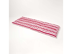 Homescapes Red Stripe Bench Cushion, 3 Seater